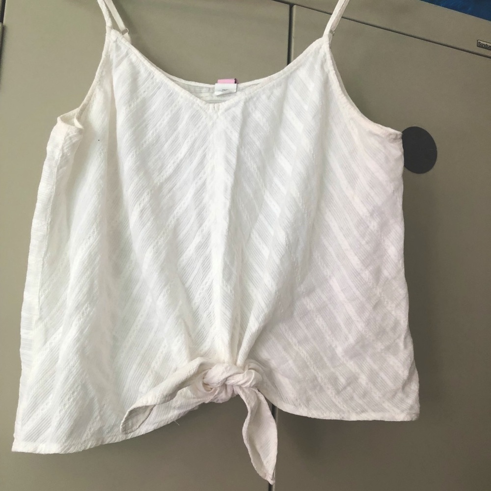 White breezy tank top